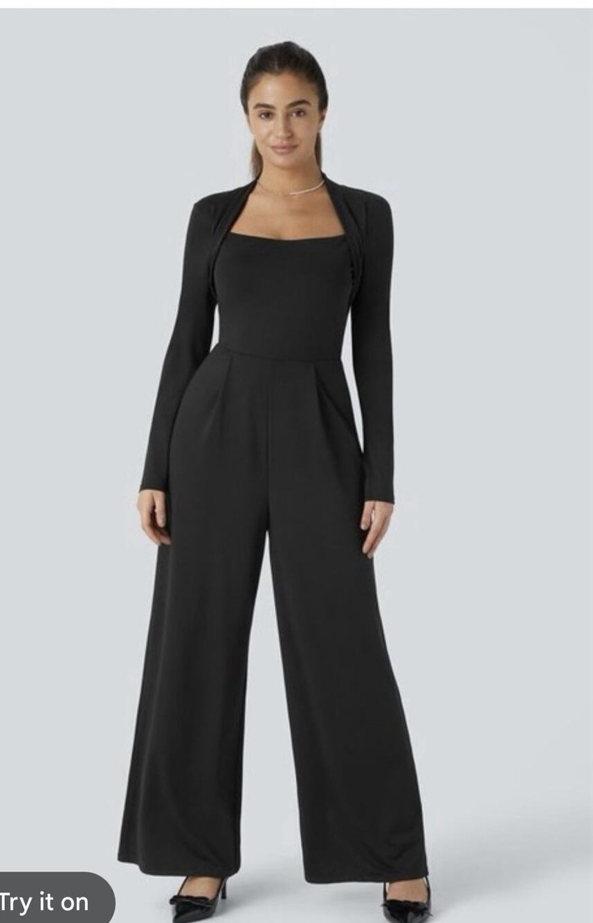 Halara Women’s Long Sleeve Wide Leg Jumpsuit Size Xs L6014